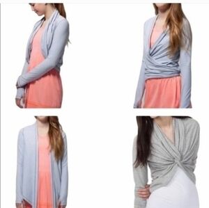 Ivivva by Lululemon "Fours a Charm" Wrap Cardigan" Girls Size 10